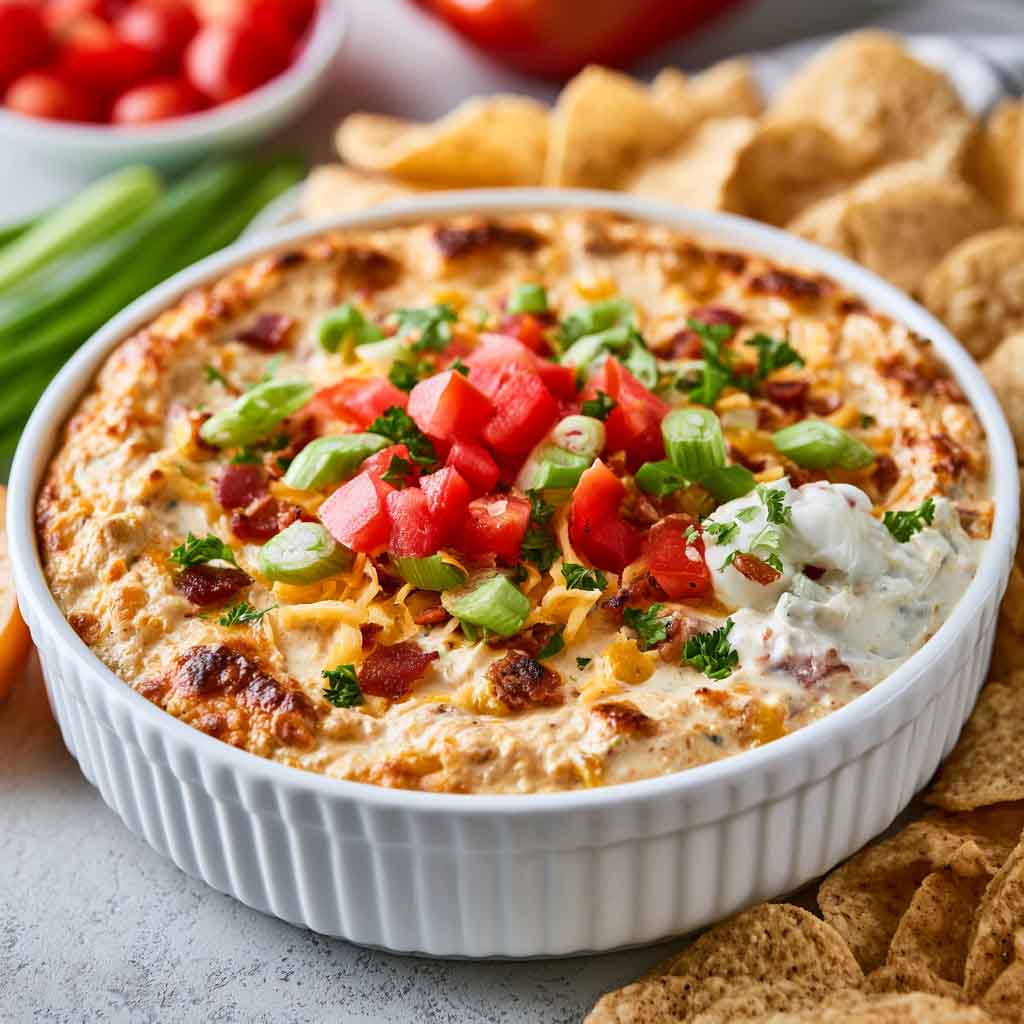 Creamy viral boat dip made with Rotel, ranch seasoning, and cheese, served in a bowl with chips for dipping.