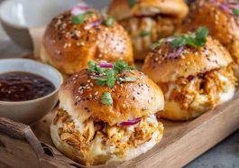 Cheesy dynamite chicken buns with melted cheese filling