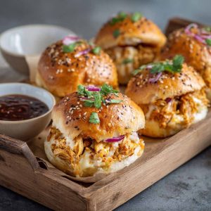 Cheesy dynamite chicken buns with melted cheese filling
