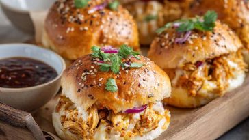 Cheesy dynamite chicken buns with melted cheese filling