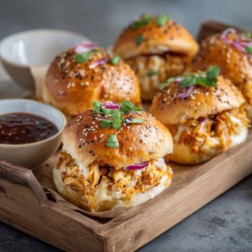 Cheesy dynamite chicken buns with melted cheese filling