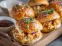 Cheesy dynamite chicken buns with melted cheese filling