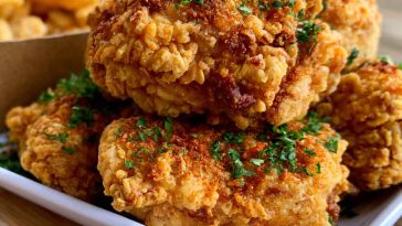 Crispy breaded chicken topped with melted cheese and ham, golden and juicy.