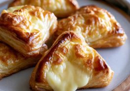 Mini cheese danishes with flaky pastry and creamy cheese filling.