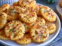 Cheesy garlic Ritz cracker bites baked until crispy and golden.
