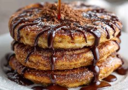 Fluffy pancakes coated in cinnamon sugar, inspired by Spanish churros.