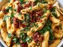 Creamy vegan pasta with sun-dried tomatoes in a rich dairy-free sauce.