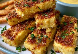 Crispy tofu tenders coated in honey mustard glaze, golden and flavorful.