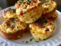 Cheesy cottage cheese egg bites baked in a muffin tin until golden.