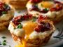 Stuffed mashed potato nests baked golden with cheese and toppings.