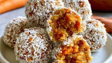 Bite-sized carrot cake treats with warm spices and soft texture.