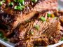 Tender slow cooker beef brisket with rich sauce, made with simple ingredients.