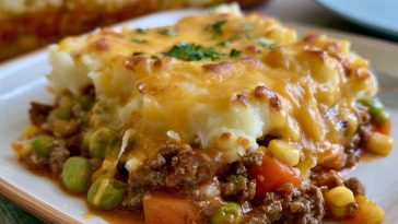 Easy hobo casserole with ground beef, sliced potatoes, melted cheese, and a creamy sauce baked until golden and bubbly.
